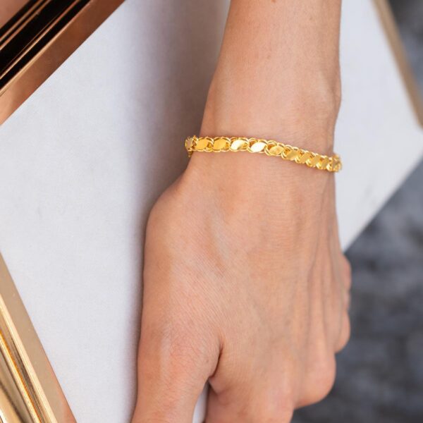 14-Karat Gold Aleppo Bracelet with Medium-Thick Scales